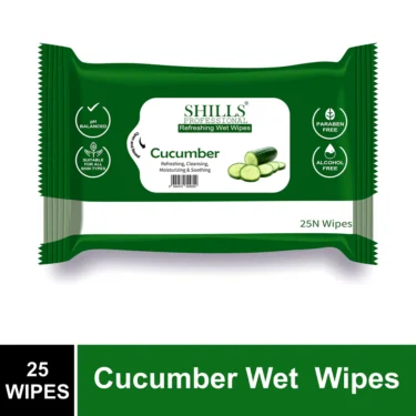 Cucumber Refreshing Wet Wipes- 25 Pcs/Pack
