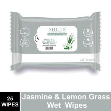 Jasmine & Lemon Grass Refreshing Wet Wipes- 25 Pcs/Pack