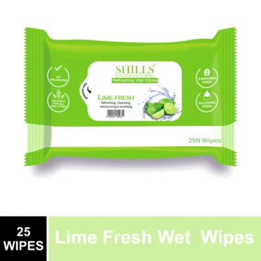 Lime Refreshing Wet Wipes- 25 Pcs/Pack