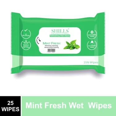 Mint Refreshing Wet Wipes- 25 Pcs/Pack