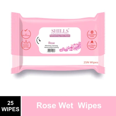 Rose Refreshing Wet Wipes- 25 Pcs/Pack
